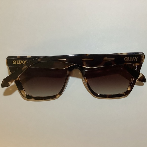 Quay Australia Call The Shots Cat Eye Tortoise Sunglasses New
